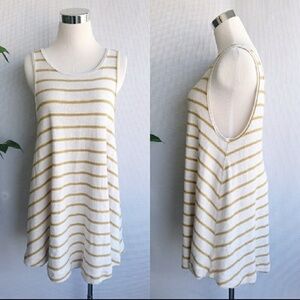 Free People Garden stripe swing long tunic tank